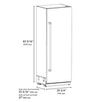 ZLINE 30 in. Column Refrigerator 16.7 cu. ft. Stainless Steel Graphite Gray Interior Polished Gold Accents (RCRVZ-30430-G)