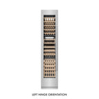 ZLINE 18" 9.0 cu. ft. Triple Zone 68 Bottle Left Hinge Column Wine Cooler in Stainless Steel, RCWVL-304-18