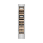 ZLINE 18" 9.0 cu. ft. Triple Zone 68 Bottle Right Hinge Column Wine Cooler in Stainless Steel, RCWVR-304-18