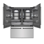 ZLINE 60 in. Built-In French Door Bottom Freezer Refrigerator, 32.2 cu. ft., Water Dispenser, Ice Maker, Stainless Steel, Matte Black Accents (GRBIVZ-304-60MB)