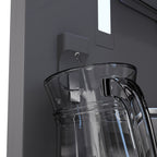 ZLINE 30 in. Built-In Bottom Freezer Refrigerator 16.1 cu. ft. Water Dispenser Ice Maker Stainless Steel Graphite Gray Interior Polished Gold Helix Handles (GRBIVZ-30430KG)