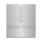 ZLINE 72 in. French Door Built-In Bottom Freezer Refrigerator 39.6 Cu. Ft. with Water Dispensers and Ice Makers Stainless Steel (RBIT-304-72)