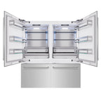 ZLINE 72 in. French Door Built-In Bottom Freezer Refrigerator 39.6 Cu. Ft. with Water Dispensers and Ice Makers Stainless Steel (RBIT-304-72)
