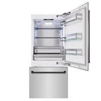 ZLINE 36 in. Built-In Bottom Freezer Refrigerator 19.8 cu. ft. Water Dispenser Ice Maker Matte Black Accents (RBITZ-304-36MB)