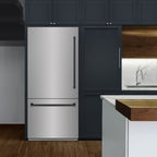 ZLINE 36 in. Built-In Bottom Freezer Refrigerator 19.8 cu. ft. Water Dispenser Ice Maker Matte Black Accents (RBITZ-304-36MB)