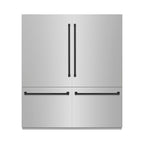 ZLINE 72 Inch French Door Built-In Bottom Freezer Refrigerator 39.6 Cu. Ft. with Water Dispensers, Ice Makers, Matte Black Accents (RBITZ-304-72MB)