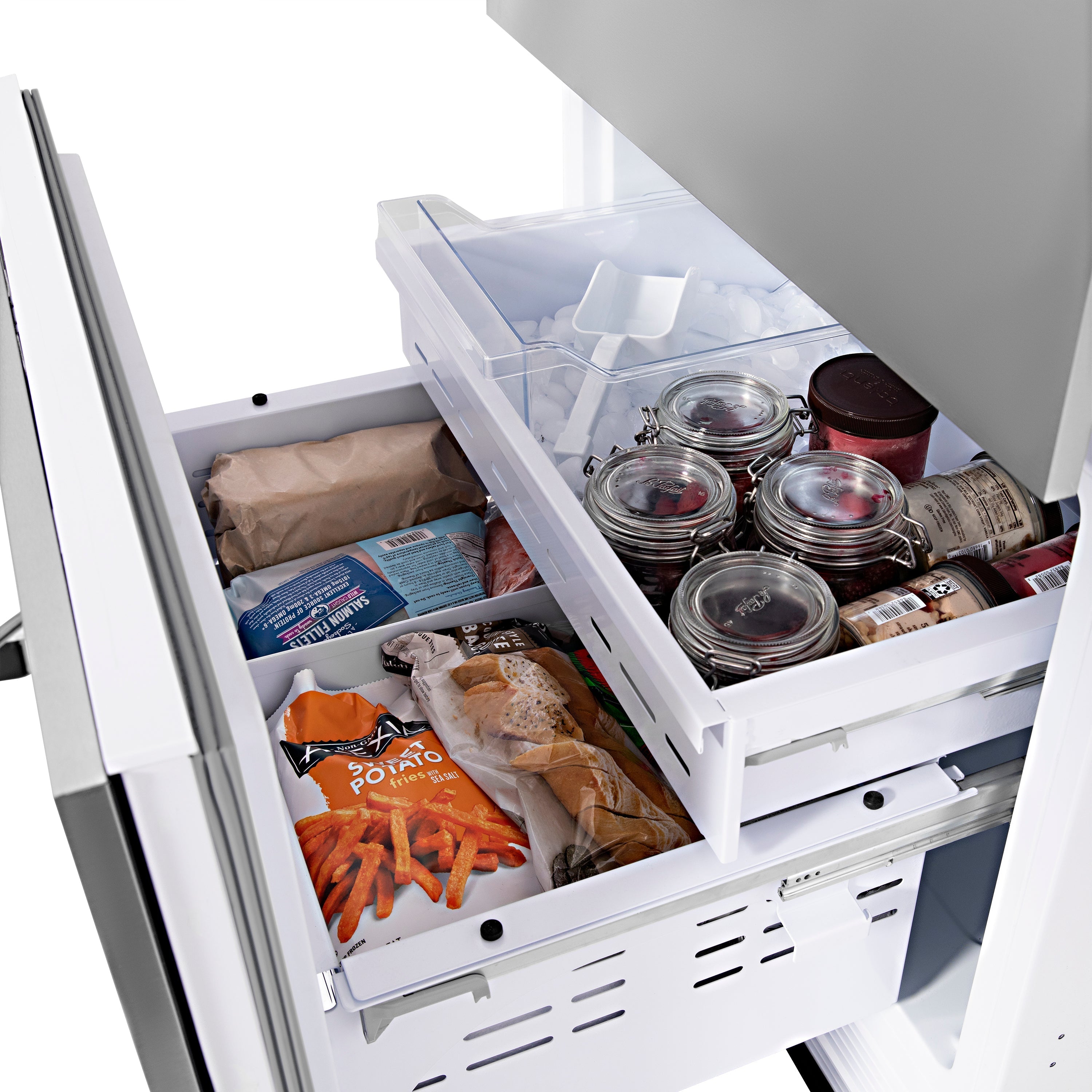 ZLINE 30 in. Built-In Bottom Freezer Refrigerator 16.1 cu. ft. 2-Door Internal Water & Ice Dispenser Stainless Steel (RBIV-304-30)