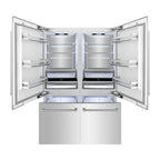 ZLINE 60-Inch Built-In 4-Door Refrigerator 32.2 Cu. Ft. Internal Water & Ice Dispenser Stainless Steel (RBIV-304-60)