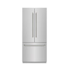 ZLINE 36 in. French Door Built-In Bottom Freezer Refrigerator 19.6 cu. ft. Stainless Steel Interior Water Dispenser Ice Maker Polished Nickel Helix Handles (SRBIVZ-30436KPN)
