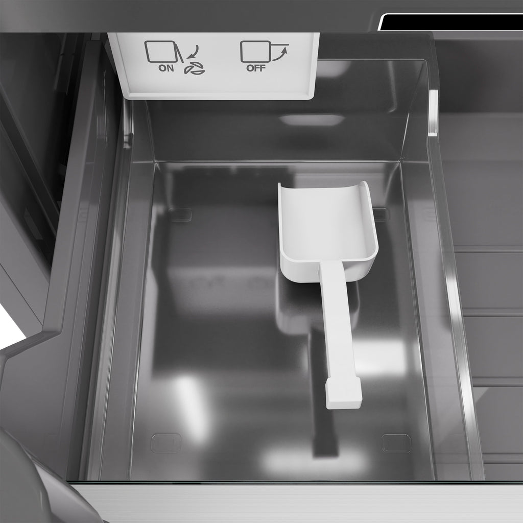 ZLINE 18" 8.6 cu. ft. Left Hinge Column Freezer in White Matte with Graphite Gray Interior, RCFVL-WM-18