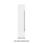 ZLINE 18" 8.6 cu. ft. Left Hinge Column Freezer in White Matte with Graphite Gray Interior, RCFVL-WM-18