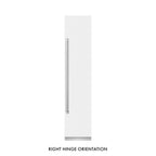 ZLINE 18" 8.6 cu. ft. Right Hinge Column Freezer in White Matte with Graphite Gray Interior, RCFVR-WM-18