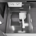 ZLINE Autograph 18" 8.6 cu. ft. Right Hinge Column Freezer in White Matte with Graphite Gray Interior and Champagne Bronze Accents, RCFVRZ-WM-18-CB