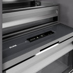 ZLINE Autograph 18" 8.6 cu. ft. Right Hinge Column Freezer in White Matte with Graphite Gray Interior and Matte Black Accents, RCFVRZ-WM-18-MB