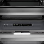 ZLINE 24 in. Column Refrigerator 12.5 cu. ft. White Matte Graphite Gray Interior Matte Black Accents (RCRVZ-WM-24-MB)