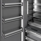 ZLINE 30 in. Column Refrigerator 16.7 cu. ft. White Matte with Graphite Gray Interior & Champagne Bronze Accents (RCRVZ-WM-30-CB)