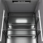 ZLINE 30 in. Column Refrigerator 16.7 cu. ft. White Matte Graphite Gray Interior Matte Black Accents (RCRVZ-WM-30-MB)
