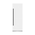 ZLINE 30 in. Column Refrigerator 16.7 cu. ft. White Matte Graphite Gray Interior Matte Black Accents (RCRVZ-WM-30-MB)