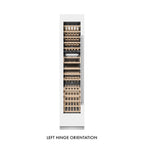 ZLINE 18" 9.0 cu. ft. Triple Zone 68 Bottle Left Hinge Column Wine Cooler in White Matte, RCWVL-WM-18