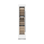 ZLINE 18" 9.0 cu. ft. Triple Zone 68 Bottle Left Hinge Column Wine Cooler in White Matte, RCWVL-WM-18