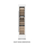 ZLINE 18" 9.0 cu. ft. Triple Zone 68 Bottle Right Hinge Column Wine Cooler in White Matte, RCWVR-WM-18