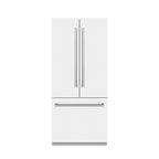 ZLINE 36 in. French Door Built-In Bottom Freezer Refrigerator 19.6 Cu. Ft. Water Dispenser Ice Maker White Matte Graphite Gray Interior (GRBIV-WM-36)