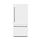 ZLINE 36 in Built-In Bottom Freezer Refrigerator 19.8 cu. ft. White Matte Water Dispenser Ice Maker (RBIT-WM-36)