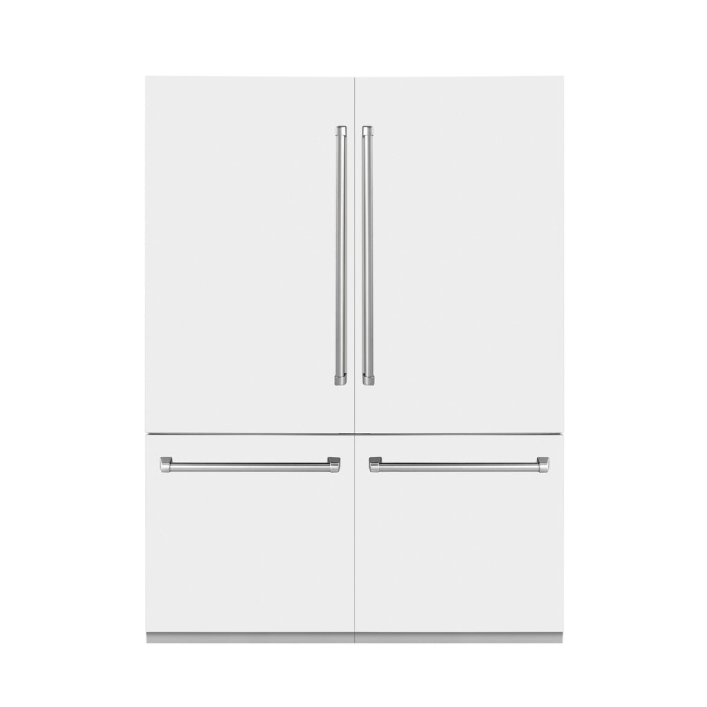 ZLINE 60 in. Built-In Refrigerator 32.2 cu. ft. Internal Water & Ice Dispenser White Matte (RBIV-WM-60)