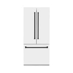 ZLINE 36 Inch Built-In French Door Refrigerator 19.6 Cu. Ft. Internal Water & Ice Dispenser White Matte Black Accents (RBIVZ-WM-36-MB)