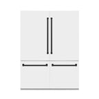 ZLINE 60 in. Built-In Refrigerator 32.2 cu. ft. Internal Water & Ice Dispenser White Matte with Matte Black Accents (RBIVZ-WM-60-MB)