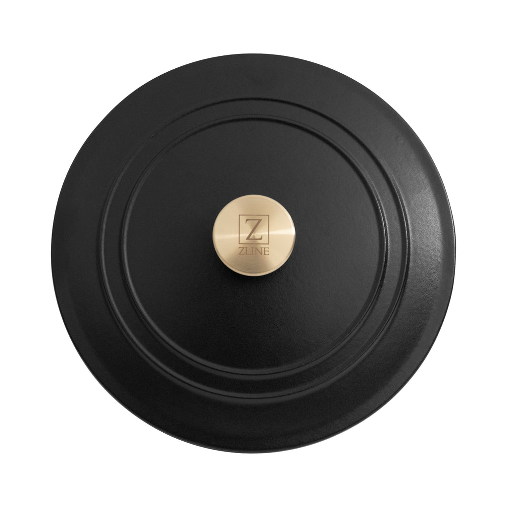 ZLINE 5-Piece Enameled Cast Iron Cookware Set in Black Matte, CWSETS-BLM-5