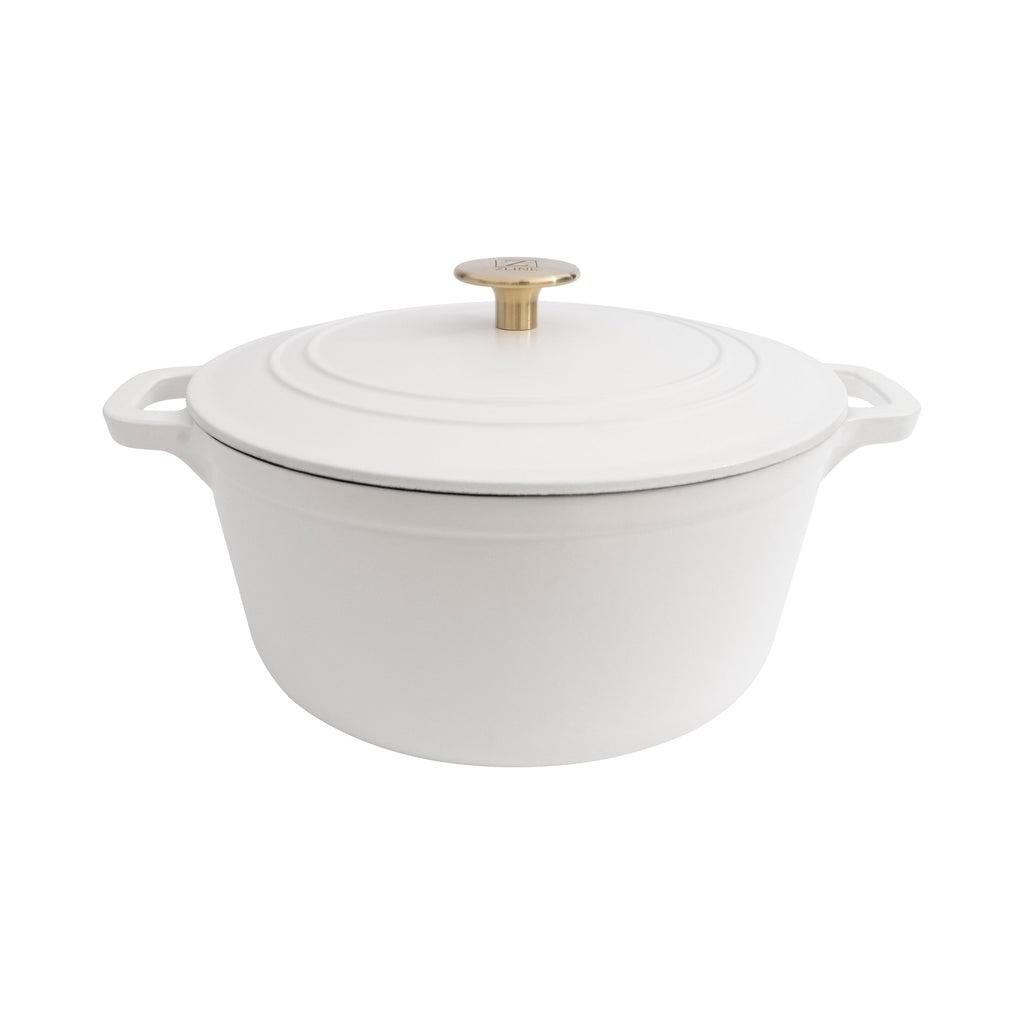 ZLINE 5-Piece Enameled Cast Iron Cookware Set in White Matte, CWSETS-WM-5