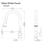 ZLINE Edison Kitchen Faucet in Champagne Bronze, EDS-KF-CB
