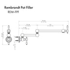 ZLINE Autograph Rembrandt Pot Filler in Champagne Bronze, REM-FPF-CB