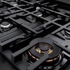 ZLINE 48 in. Dual Fuel Range Double Oven 6.7 cu. ft. 8 Gas Burners Black Stainless Steel (CDRB-48)