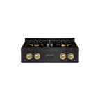 ZLINE Autograph 30" Classic Gas Rangetop with 4 Burner DuoPro™ Cooktop in Black Stainless Steel and Champagne Bronze Accents, PCRTBZ-30-CB
