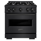 ZLINE 30 in. 4.2 cu. ft. Classic Dual Fuel Range with 4 Gas Burners in Black Stainless Steel (CDRB-30)