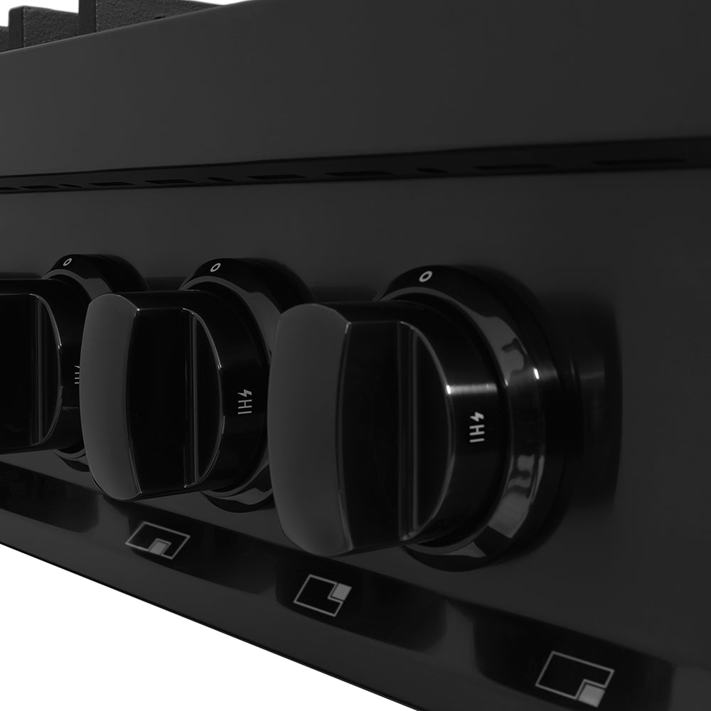 ZLINE 48" Classic Gas Rangetop with 8 Burner DuoPro™ Cooktop in Black Stainless Steel, PCRTB-48