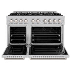 ZLINE 48 in. Dual Fuel Range – 8 Burner Gas Cooktop, Double Oven, 6.7 cu. ft. Capacity, Satin Stainless Steel (CDRS-48)