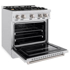 ZLINE 30-Inch Classic Dual Fuel Range, 4.2 cu. ft., Gas Cooktop with 4 Brass Burners and Electric Convection Oven, Satin Stainless Steel (CDRS-BR-30)