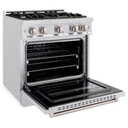 ZLINE 30 in. Gas Range 4.2 cu. ft. 4 Burners Convection Gas Oven Satin Stainless Steel (CGRS-30)
