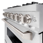 ZLINE 36 in. Gas Range 5.2 cu. ft. Convection Gas Oven with 6 Brass Burners in Satin Stainless Steel (CGRS-BR-36)