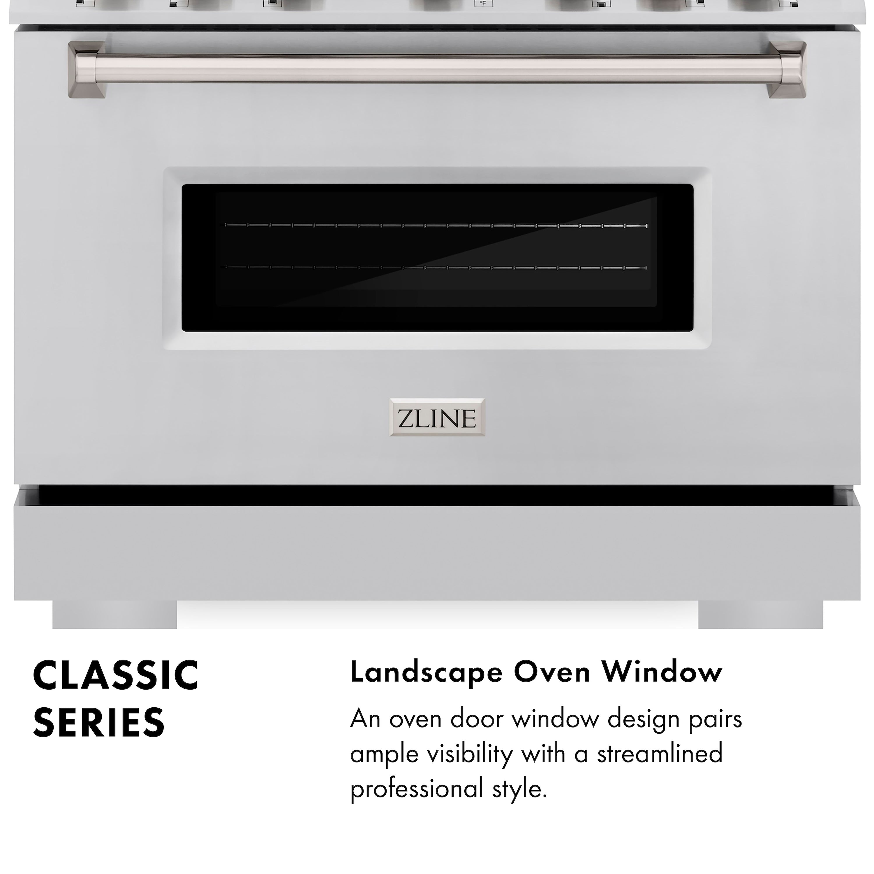 ZLINE 48-in 6.7 cu. ft. Classic Double Oven Dual Fuel Range with 8 Gas Burners and Electric Convection Oven in Stainless Steel (CDR48)
