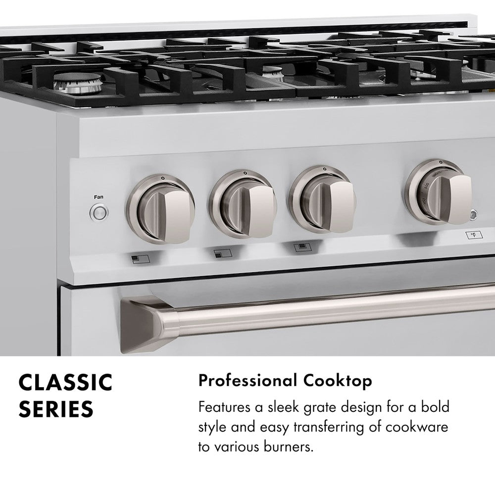 ZLINE 48 in. Gas Range Double Oven 6.7 cu. ft. Stainless Steel 8 Burners Convection Oven, MODEL CGR48