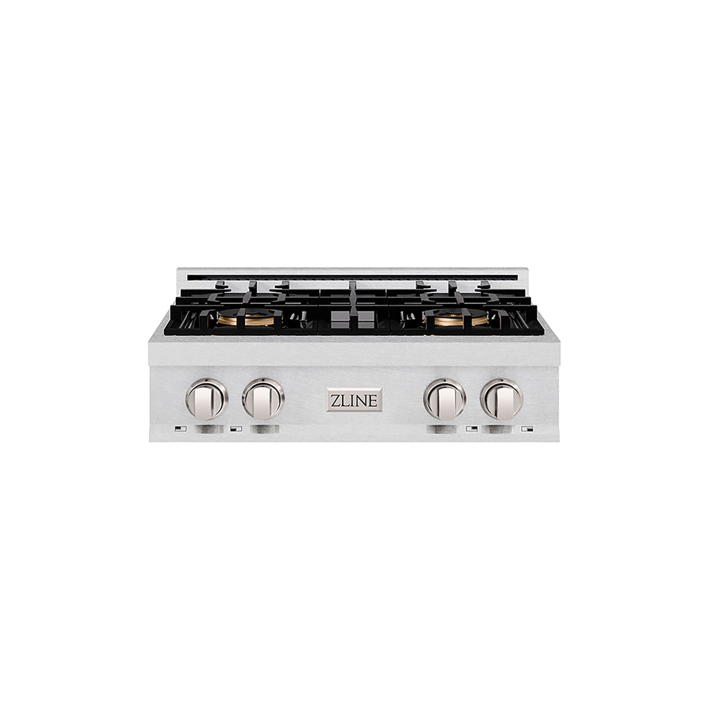 ZLINE 30" Classic Gas Rangetop with 4 Burner DuoPro™ Cooktop in Satin Stainless Steel, PCRTS-30