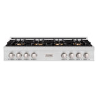 ZLINE 48" Classic Gas Rangetop with 8 Burner DuoPro™ Cooktop in Satin Stainless Steel, PCRTS-48