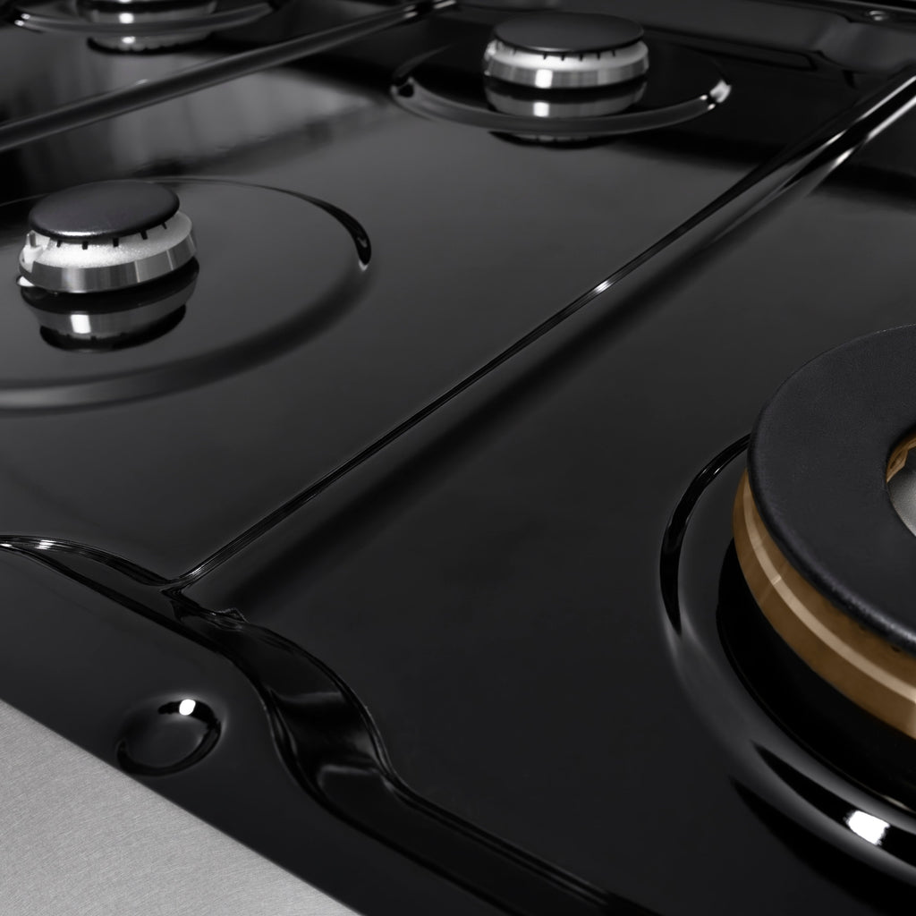 ZLINE 48" Legacy Gas Rangetop with 7 Burners and Porcelain Cooktop in Satin Stainless Steel with Griddle, RTS-GR-48