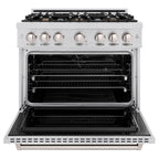 ZLINE 36 in. Classic Dual Fuel Range, 5.2 cu. ft., Stainless Steel, 6 Brass Burners, MODEL CDR-BR-36