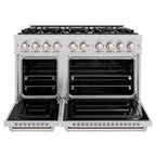 ZLINE 48-in 6.7 cu. ft. Classic Double Oven Dual Fuel Range with 8 Gas Burners and Electric Convection Oven in Stainless Steel (CDR48)