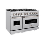 ZLINE 48-in 6.7 cu. ft. Classic Double Oven Dual Fuel Range with 8 Gas Burners and Electric Convection Oven in Stainless Steel (CDR48)